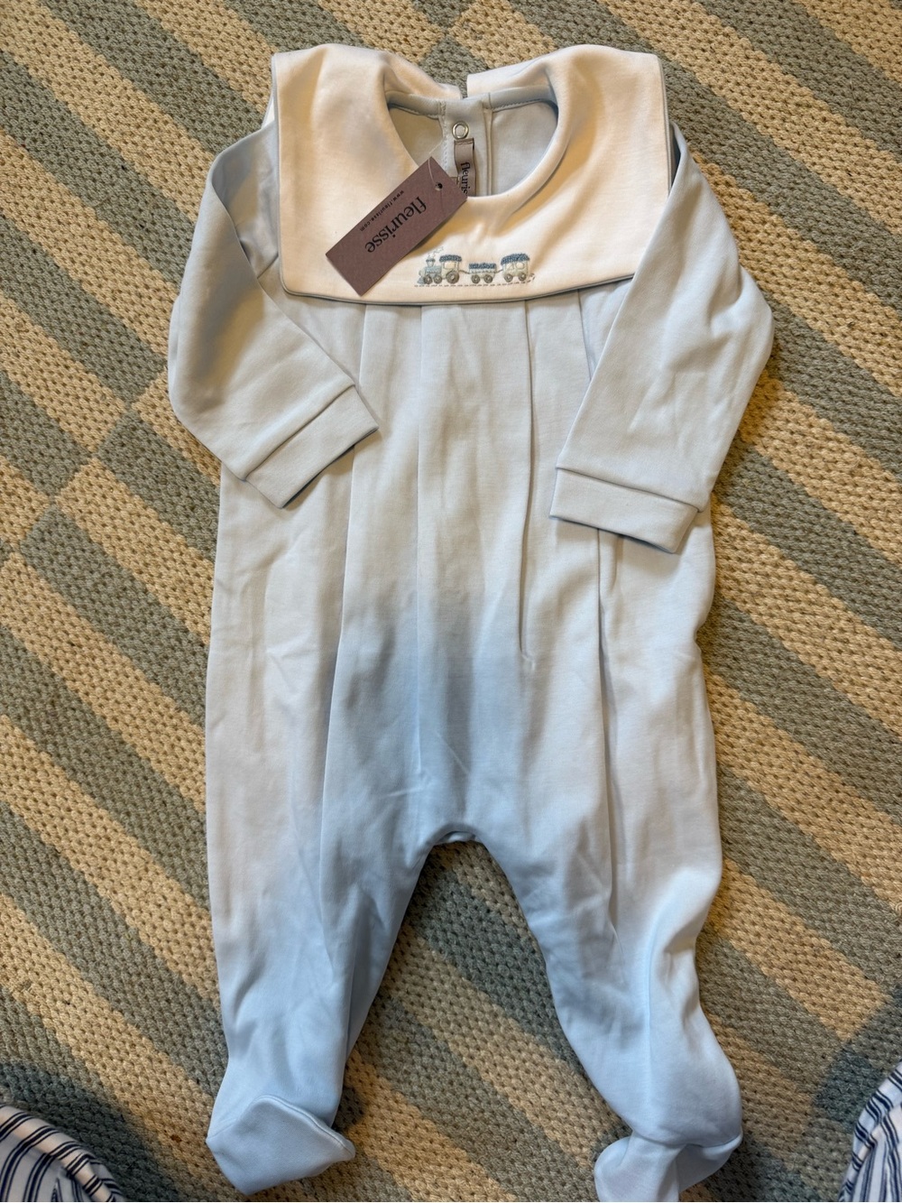 Fleurisse embroidered Blue Footed One-Piece